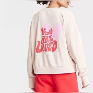 JoyLab Valentine's Day Graphic French Terry Crewneck Sweatshirt